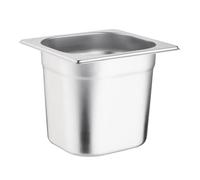 Vogue Bac GN 1/6 inox, Plateau Inox, Profondeur : 150 mm, Capacité : 2,2 litres, Récipient de conservation des aliments chauds et froids, Compatible Bain Marie, Couvercle vendu séparément, K992