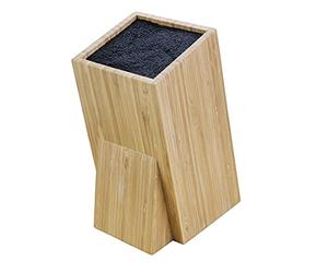 Vogue Bloc couteaux universel en bois, taille : 24,5 (H) x 12 (L) x 15,5 (P) cm, s'adapte à n'importe quel couteau, léger angle pour un accès facile, chefs professionnels et amateurs, CP862