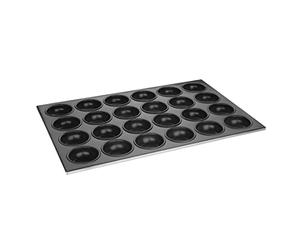 Vogue C564 Moule à muffins en aluminium anti-adhésif Noir Taille : 360 (L) x 525 (L) mm Taille intérieure : 35 (D) x 80 (Dia) mm, résine antiadhésive, aluminium, ustensiles de cuisson, C564