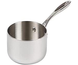 Vogue Casserole triple épaisseur en acier inoxydable et aluminium, 1,5l, taille : 160 (diamètre) mm, compatible plaques à induction, gaz, électrique et dessus solide, Couvercle vendu séparément, Y245