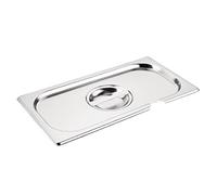 Vogue Couvercle Gastronorm CB173 cranté en acier inoxydable 1/3 argenté