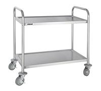 Vogue Chariot de nettoyageà 2 étages en acier inoxydable 810 x 455 x 855 mm