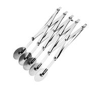 Vogue Coupe pâte extensible 5 roulettes en acier inoxydable, largeur : 57 mm, extensible jusqu'à 490 mm, coupe-bande à pâtisserie en treillis, diviseuse de pâte, CS850
