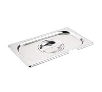 Vogue Couvercle cranté en acier inoxydable 1/4 Gastronorm