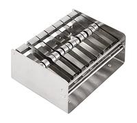 Vogue Distributeur d'étiquettes, acier inoxydable, distributeur de porte-étiquettes à 7 rouleaux, conforme à la FDA, distributeur uniquement, Étiquettes non incluses, L937