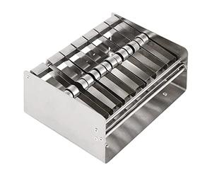 Vogue Distributeur d'étiquettes, acier inoxydable, distributeur de porte-étiquettes à 7 rouleaux, conforme à la FDA, distributeur uniquement, Étiquettes non incluses, L937