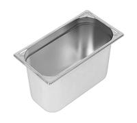 Vogue DW445 Poêle en acier inoxydable 304 robuste 1/3 Gastronorm, capacité 7,5 l, 200 mm x 176 mm x 325 mm, argent