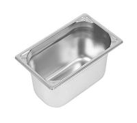 Vogue DW448 Poêle en acier inoxydable 304 très résistante 1/4 Gastronorm Capacité 4 L, 150 mm x 162 mm x 265 mm, Argent