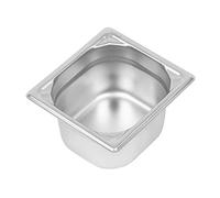 Vogue DW450 Poêle en acier inoxydable 304 très résistante 1/6 Gastronorm, capacité 1,7 l, 100 mm x 162 mm x 176 mm, argent
