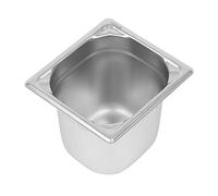 Vogue DW451 Poêle en acier inoxydable 304 très résistante 1/6 Gastronorm, capacité 2,2 l, 150 mm x 162 mm x 176 mm, argent