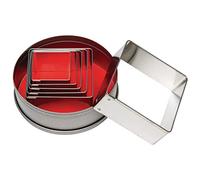 Vogue E017 Emporte-pièce carré uni pour biscuit, biscuit, ptisserie, argent
