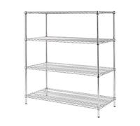 Vogue Etagère en kit à 4 niveaux, zinc galvanisé, charge maximale : 340 kg, taille : 1853 (H) x 1830 (L) x 610 (P) mm, étagères métalliques emballées à plat, U259