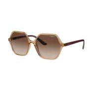 Vogue Eyewear Femme Sunglass VO5361S - Couleur du Monture: Caramel transparent, Couleur de Lentille: Dégradé marron