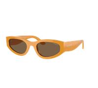Vogue Eyewear Femme Sunglass VO5585S - Couleur du Monture: Ocre intégral, Couleur de Lentille: Marron foncé