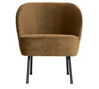 VOGUE - Fauteuil velours miel Marron clair