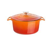 Vogue GH303 Cocotte ronde en fonte Orange 125 x 235 mm 4 l