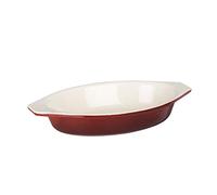 Vogue GH317 Platà gratin ovale en fonte Rouge 650 ml