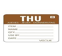 Vogue GH354 Rouleau de 250 étiquettes Dissolvable Thursday Marron