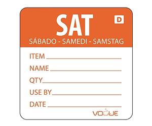 Vogue GH356 Rouleau de 250 étiquettes pour samedi Rouge