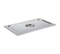 Vogue K926 Couvercle en acier inoxydable avec poignée centrale pour poêle 1/1 Gastronorm