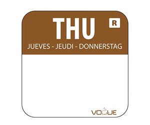 Vogue L934 Lot de 1000 étiquettes alimentaires avec code couleur