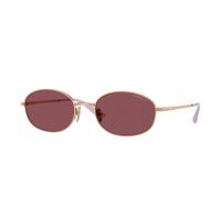 Vogue - Lunettes de soleil ovales audacieuses avec verres violets - unisex - Accessoires - Jaune - Taille: 56 MM