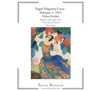 Vogue Magazine Cover - February 1, 1921 Cross Stitch Pattern - Helen Dryden - Large Size Edition: Regular and Large Print Cross Stitch Pattern