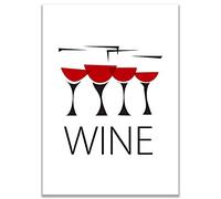 VOGUE Minimaliste Creative Creative Red Wine Bottle Verre Affiche de verre Toile Esprime Fashion Poster Art Peinture Picture Picture Dîner Maison Décor (Color : C, Size : 30x40cm No Frame)