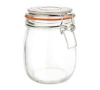 Vogue P491 Bocal en verre avec couvercle à clip et joint en caoutchouc 750 ml