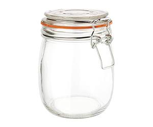 Vogue P491 Bocal en verre avec couvercle à clip et joint en caoutchouc 750 ml
