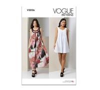 Vogue Paper Pattern V2026H5 Robe pour femme en deux longueurs H5 (34-36-38-40-42)