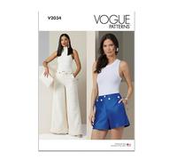 Vogue Paper Pattern V2034B5 Short et pantalon pour femme B5 (36-38-40-42-44)