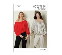 Vogue Paper Patterns V2091A Patrons de haut pour femme avec variations de longueur