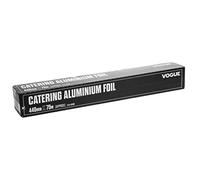 Vogue Papier aluminium, 440 mm x 75 mètres, argent, avec lame de coupe dentelée, 12 microns, rouleau de papier d'aluminium pour service alimentaire, film de cuisine de qualité supérieure, CF353