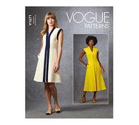Vogue Pattern V1671A5 Patrons de robe pour femme Format A5 (6-8-10-12-14), papier, Divers