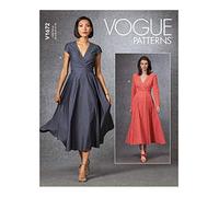 Vogue Patterns V1672A5 Patron de Robe pour Femme (34-38-40-42), Papier, Coloris Assortis, A5 (6-8-10-12-14)