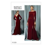 Vogue Patterns 1520 E5 Patron de Couture Robes pour Femme, Multicolore, Tailles 14-22