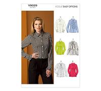 Vogue Patterns 9029, Chemisier pour Femme, Tailles Georgette, Multicolore, B5 (36-38-40-42-44)