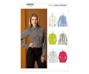 Vogue Patterns 9029, Chemisier pour Femme, Tailles Georgette, Multicolore, B5 (36-38-40-42-44)