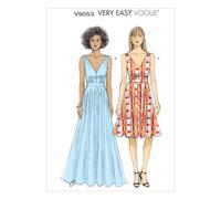 Vogue Patterns 9053 E5 Patrons de Robes pour Femme, Multicolore, Tailles 44 à 52
