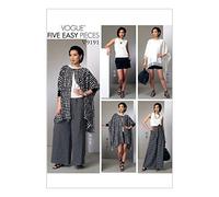Vogue Patterns 9191, Poncho, Haut, Short et Pantalon, Tailles, Toile, Multicolore, ZZ (LRG-XLG-XXL)