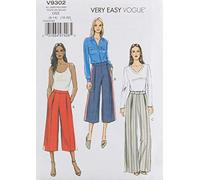 Vogue Patterns Pantalon femme 9302 OS – Mouchoir multicolore – 15 x 0,5 x 22 cm