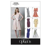 Vogue Patterns D5 (12-20) Multi-coloured Robe de Couture Facile à Coudre - Patron pour Figurines Sablier, Triangle et Triangle Inversé - Fabriqué aux États-Unis