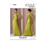 Vogue Patterns Misses' Close-Fitting Halter Style Dress Tom & Linda Platt Patron de Couture Modèle Code V2008, Papier, Multicolore, Sizes 14-16-18-20-22