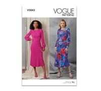 Vogue Patterns Paper Pattern V2043H5 Robe et ceinture pour femme H5 (34-36-38-40-42)