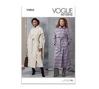 Vogue Patterns Paper Pattern V2055Y5 Trench-coat et ceinture pour femme Y5 (46/48/50/52/54)