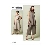 Vogue Patterns Patrons de Tuniques et Pantalons, Multicolore, Tailles 14-22
