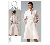 Vogue Patterns V1239 Robe et Ceinture pour Femme Blanc Taille AA 34-38-40