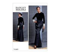 Vogue Patterns V1605A5 V1605, Motifs Tendance, Patron de Couture, modèle, Papier, Blanc, 6-8-10-12-14