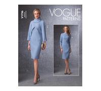Vogue Patterns V1736A5 Patrons de robes pour femme Blanc A5 Tailles 34 à 42